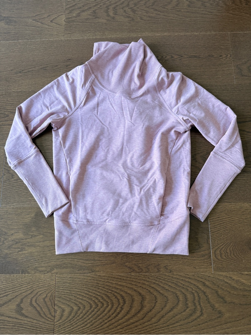lululemon athletica Heathered Light Pink Funnel Neck Sweater